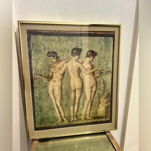 Fresco Framed Print of The Three Graces, Pompeii